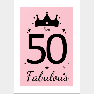 50th birthday Posters and Art